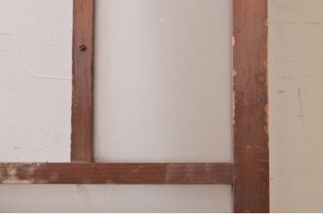 アンティーク建具　大正ロマン　レトロな空間づくりにオススメの幅狭ガラスドア1枚(扉、ガラス戸、木製扉)(R-072533)