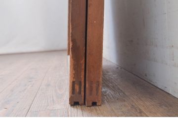 アンティーク建具　大正ロマン　ノスタルジックな雰囲気溢れる大きなガラス窓2枚セット(引き戸、ガラス戸)(R-072535)