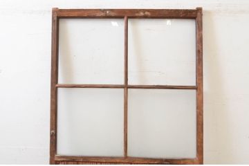 アンティーク建具　どこか懐かしい雰囲気を感じるガラス戸1枚(引き戸)(R-072536)