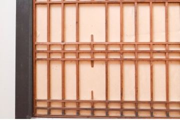 アンティーク建具　和の情緒を演出する障子帯戸4枚セット(引き戸、板戸、障子戸)(R-072538)
