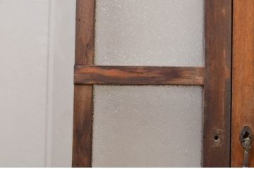 アンティーク建具　大正ロマン　どこか懐かしい雰囲気漂うガラス窓4枚セット(引き戸、ガラス戸)(R-072539)