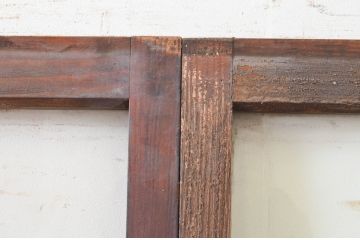 アンティーク建具　大正ロマン　どこか懐かしい雰囲気漂うガラス戸2枚セット(引き戸)(R-072541)
