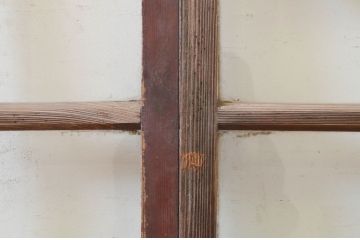 アンティーク建具　大正ロマン　どこか懐かしい雰囲気漂うガラス戸2枚セット(引き戸)(R-072541)