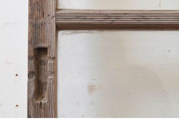 アンティーク建具　大正ロマン　どこか懐かしい雰囲気漂うガラス戸2枚セット(引き戸)(R-072541)