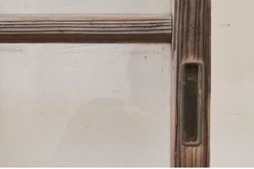 アンティーク建具　大正ロマン　どこか懐かしい雰囲気漂うガラス戸2枚セット(引き戸)(R-072541)