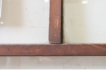 アンティーク建具　大正ロマン　どこか懐かしい雰囲気漂うガラス戸2枚セット(引き戸)(R-072541)