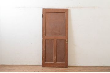 アンティーク建具　ラワン材　レトロな佇まいが魅力的なドア1枚(木製扉)(R-072542)
