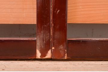 アンティーク建具　情緒あふれる空間づくりにおすすめの御簾戸4枚セット(引き戸、簾戸、簀戸、葭戸、夏障子、夏戸、葦戸)(R-072544)