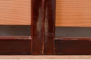 アンティーク建具　情緒あふれる空間づくりにおすすめの御簾戸4枚セット(引き戸、簾戸、簀戸、葭戸、夏障子、夏戸、葦戸)(R-072544)
