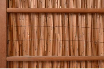 アンティーク建具　情緒あふれる空間づくりにおすすめの御簾戸2枚セット(引き戸、簾戸、簀戸、葭戸、夏障子、夏戸、葦戸)(R-072545)