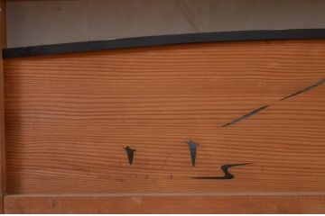 アンティーク建具　情緒あふれる空間づくりにおすすめの御簾戸2枚セット(引き戸、簾戸、簀戸、葭戸、夏障子、夏戸、葦戸)(R-072545)