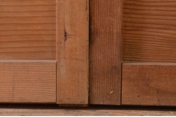アンティーク建具　情緒あふれる空間づくりにおすすめの御簾戸2枚セット(引き戸、簾戸、簀戸、葭戸、夏障子、夏戸、葦戸)(R-072545)