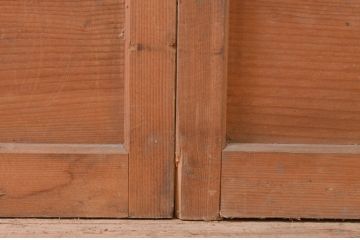 アンティーク建具　情緒あふれる空間づくりにおすすめの御簾戸2枚セット(引き戸、簾戸、簀戸、葭戸、夏障子、夏戸、葦戸)(R-072545)