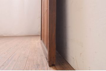 アンティーク建具　どこか懐かしい雰囲気を醸し出す格子戸1枚(引き戸、帯戸)(R-072549)
