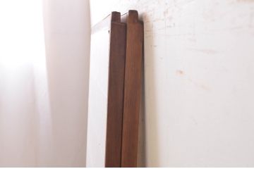 アンティーク建具　古い遊郭から出た希少な色ガラス入り障子戸2枚セット(引き戸、格子戸)(R-072555)