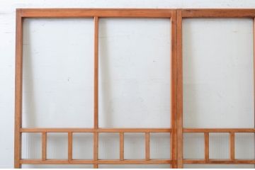 アンティーク建具　ガラスの模様が素敵!レトロな空間づくりにオススメのガラス戸2枚セット(引き戸)(R-072559)
