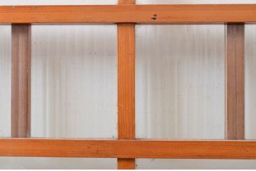 アンティーク建具　ガラスの模様が素敵!レトロな空間づくりにオススメのガラス戸2枚セット(引き戸)(R-072559)