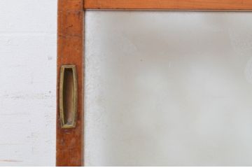 アンティーク建具　ガラスの模様が素敵!レトロな空間づくりにオススメのガラス戸2枚セット(引き戸)(R-072559)