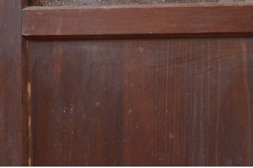 アンティーク建具　ダイヤガラス入り　落ち着いた空間に合わせやすいレトロなガラス戸2枚セット(引き戸、板戸)(R-072561)