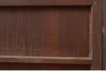アンティーク建具　ダイヤガラス入り　落ち着いた空間に合わせやすいレトロなガラス戸2枚セット(引き戸、板戸)(R-072561)