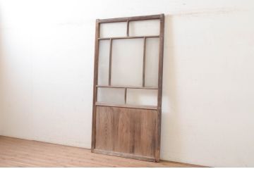 アンティーク建具　大正ロマン　レトロな空間づくりにオススメのガラス戸1枚(引き戸)(R-072562)