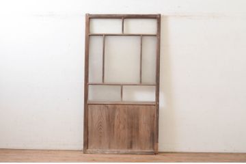 アンティーク建具　大正ロマン　レトロな空間づくりにオススメのガラス戸1枚(引き戸)(R-072562)