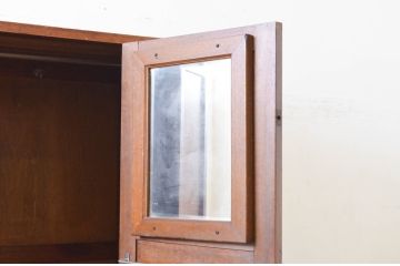 和製アンティーク　素朴な佇まいが魅力的な古いナラ材のレトロなワードローブ(洋服タンス、衣装箪笥)(R-072564)