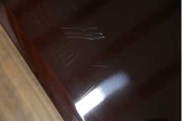 中古　美品!!　輪島塗り　玉水刻　上品な佇まいが魅力的のガラス天板付き座卓(ローテーブル、センターテーブル、リビングテーブル)(R-072571)