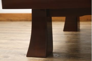 中古　美品!!　輪島塗り　玉水刻　上品な佇まいが魅力的のガラス天板付き座卓(ローテーブル、センターテーブル、リビングテーブル)(R-072571)