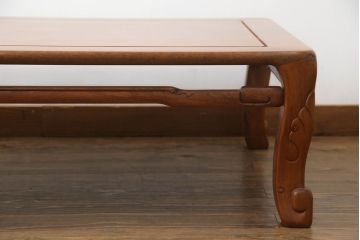 中古　指物工芸家具　井上昇山作　花梨(カリン)材　漆塗り　艶のある上質な風合いが高級感を演出する座卓(ローテーブル、センターテーブル)(R-072577)