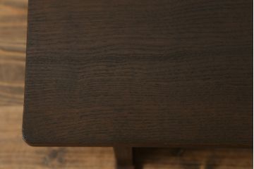 中古　高級品!!　指物家具　タモ材　漆塗り　凛とした佇まいと杢目が美しい文机(ローテーブル、座机、作業台、ワークデスク、在宅用、在宅ワーク用)(R-072578)