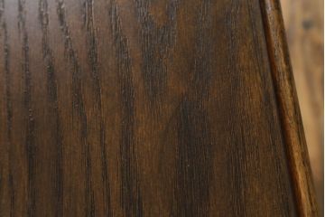 中古　美品　栗材　右三つ巴紋　和のお部屋のアクセントにおすすめの家紋入り八角膳(ローテーブル、飾り台、花台、香炉台)(R-072579)