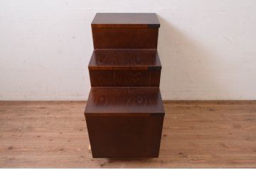 中古　美品　上質な和の雰囲気香る階段箪笥風収納箪笥(整理たんす、階段タンス、和タンス、引き出し)(R-072593)