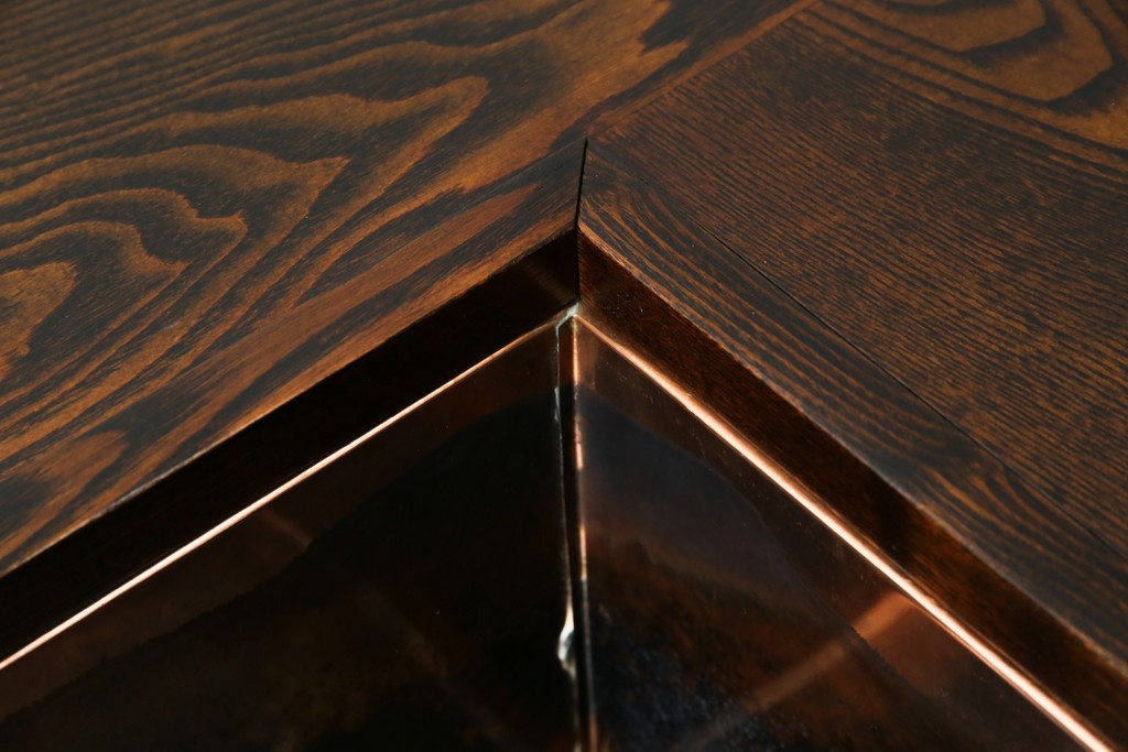 中古　美品　国産職人手作り品　総栗材　和のお部屋づくりにおすすめな囲炉裏テーブル　(R-072601)