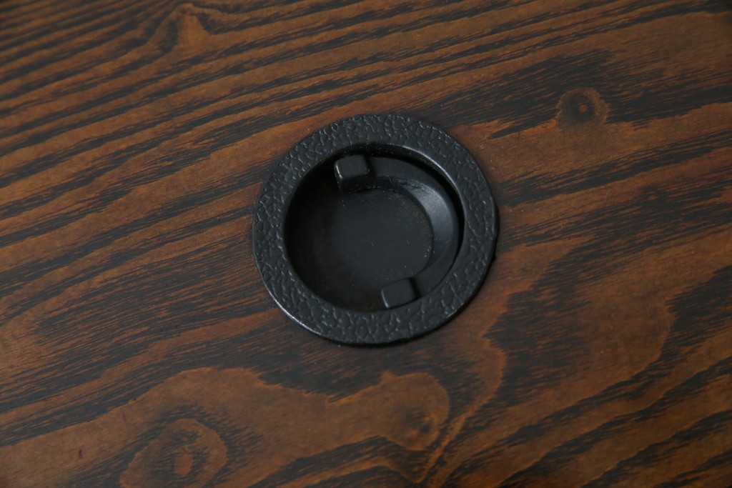 中古　美品　国産職人手作り品　総栗材　和のお部屋づくりにおすすめな囲炉裏テーブル　(R-072601)