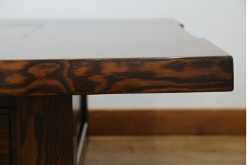中古　美品　国産職人手作り品　総栗材　和のお部屋づくりにおすすめな囲炉裏テーブル　(R-072601)