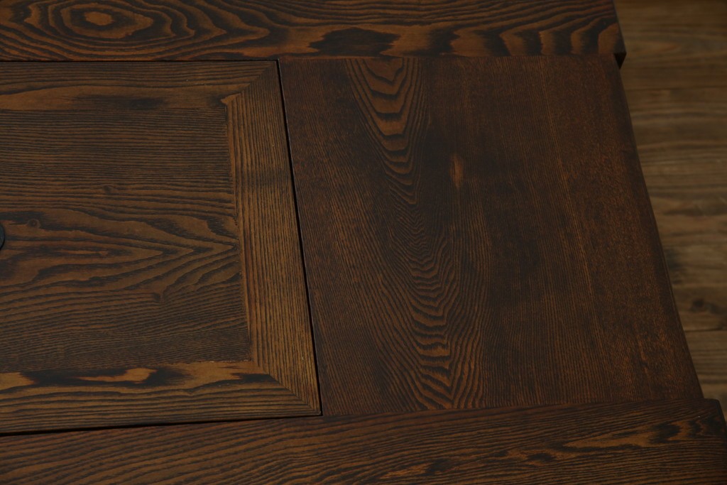 中古　美品　国産職人手作り品　総栗材　和のお部屋づくりにおすすめな囲炉裏テーブル　(R-072601)