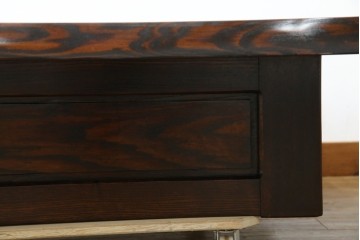 中古　美品　国産職人手作り品　総栗材　和のお部屋づくりにおすすめな囲炉裏テーブル　(R-072601)