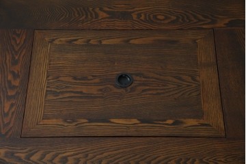 中古　美品　国産職人手作り品　総栗材　和のお部屋づくりにおすすめな囲炉裏テーブル　(R-072601)