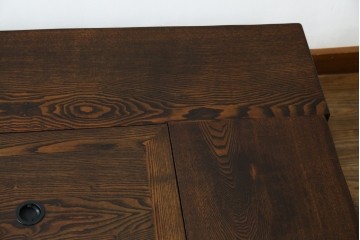 中古　美品　国産職人手作り品　総栗材　和のお部屋づくりにおすすめな囲炉裏テーブル　(R-072601)