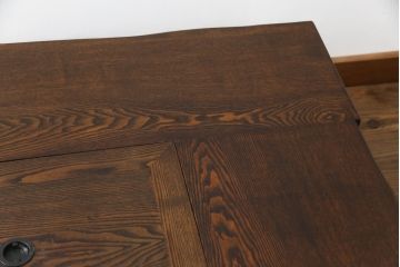 中古　美品　国産職人手作り品　総栗材　和のお部屋づくりにおすすめな囲炉裏テーブル(座卓、木製火鉢、長火鉢、ローテーブル)(R-072601)