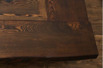中古　美品　国産職人手作り品　総栗材　和のお部屋づくりにおすすめな囲炉裏テーブル(座卓、木製火鉢、長火鉢、ローテーブル)(R-072601)