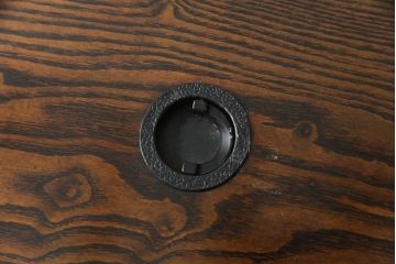 中古　美品　国産職人手作り品　総栗材　和のお部屋づくりにおすすめな囲炉裏テーブル(座卓、木製火鉢、長火鉢、ローテーブル)(R-072601)