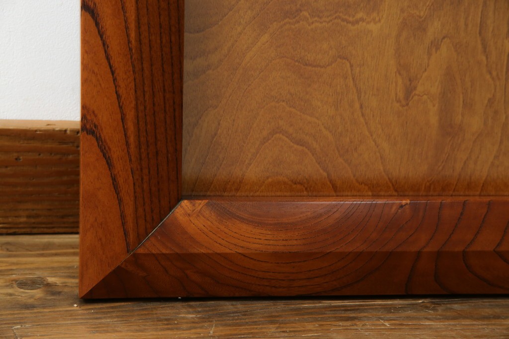 和製ビンテージ　総欅(ケヤキ)材　漆塗り　落ち着きのある空間づくりにおすすめの木製フレーム　(R-072603)