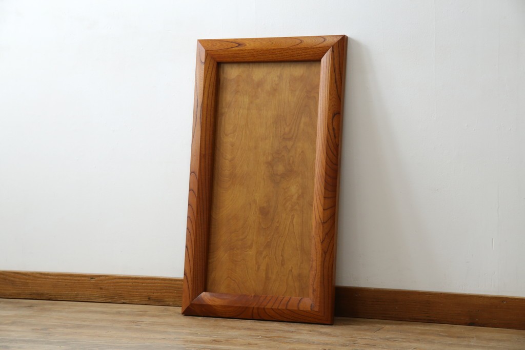 和製ビンテージ　総欅(ケヤキ)材　漆塗り　落ち着きのある空間づくりにおすすめの木製フレーム　(R-072603)