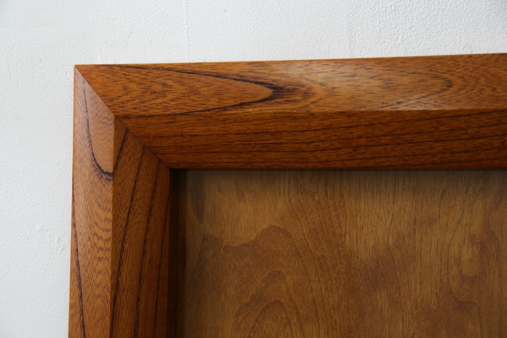 和製ビンテージ　総欅(ケヤキ)材　漆塗り　落ち着きのある空間づくりにおすすめの木製フレーム　(R-072603)