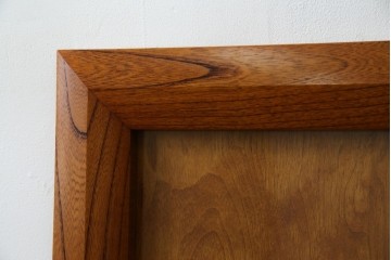 和製ビンテージ　総欅(ケヤキ)材　漆塗り　落ち着きのある空間づくりにおすすめの木製フレーム　(R-072603)