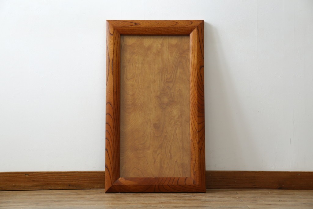 和製ビンテージ　総欅(ケヤキ)材　漆塗り　落ち着きのある空間づくりにおすすめの木製フレーム　(R-072603)