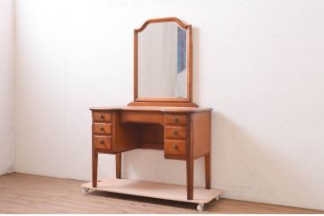 中古　横浜ダニエル(daniel)　Etranger(エトランジェ)　E-303　E-403吊鏡　温かみのある色合いと上品な佇まいが魅力のドレッサー(鏡台、化粧台、ミラー)(R-072604)
