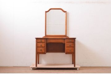 中古　横浜ダニエル(daniel)　Etranger(エトランジェ)　E-303　E-403吊鏡　温かみのある色合いと上品な佇まいが魅力のドレッサー(鏡台、化粧台、ミラー)(R-072604)